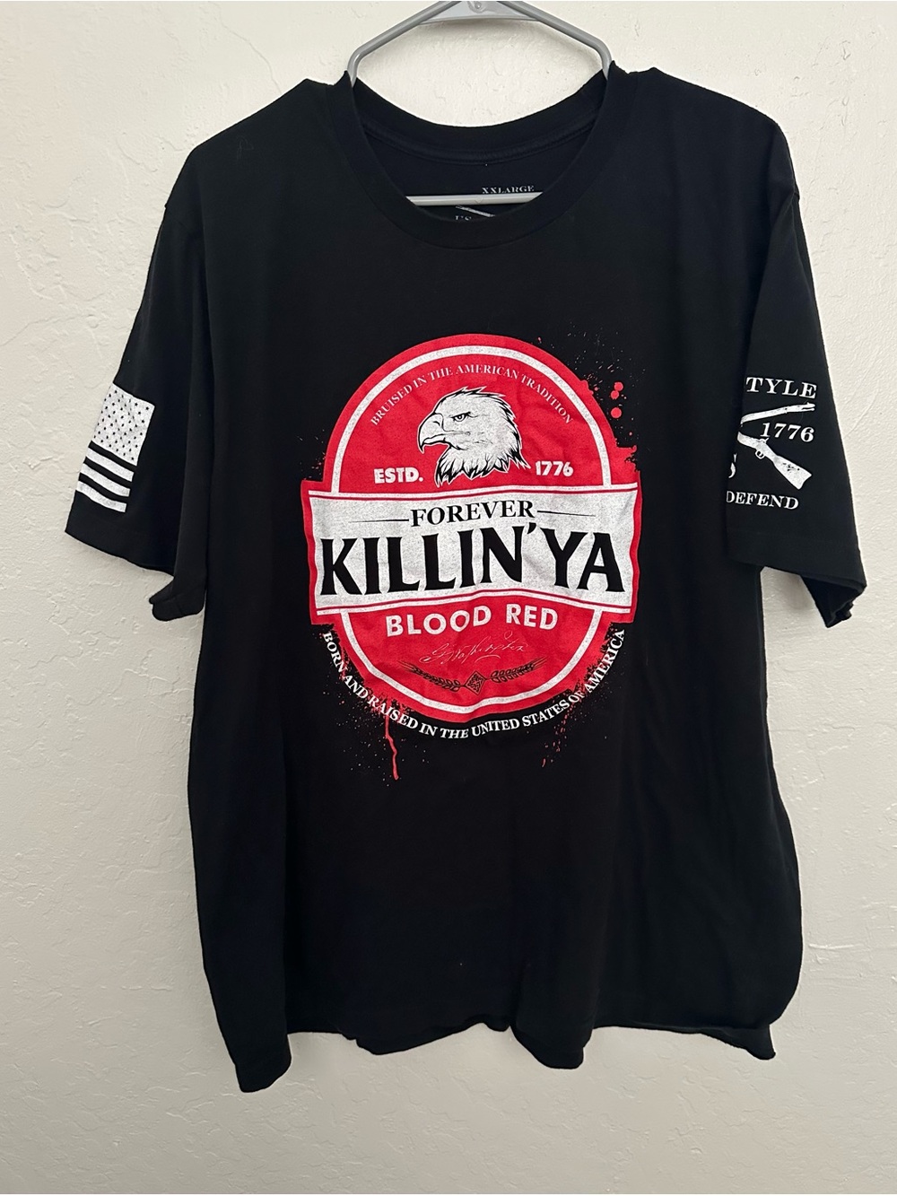 Grunt Style XXL Forever Killin Ya Blood Red Black Graphic Tee